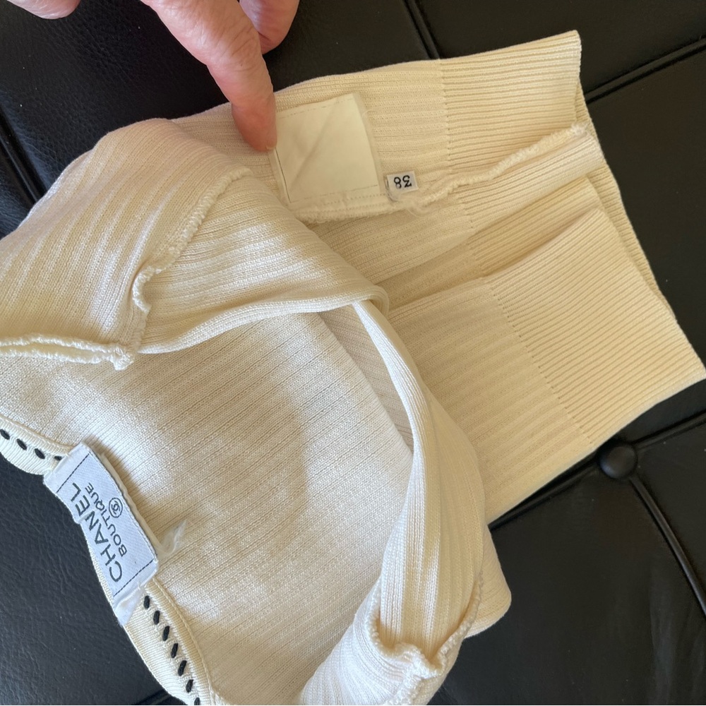 Chanel White Knit Top - Picture 8 of 9